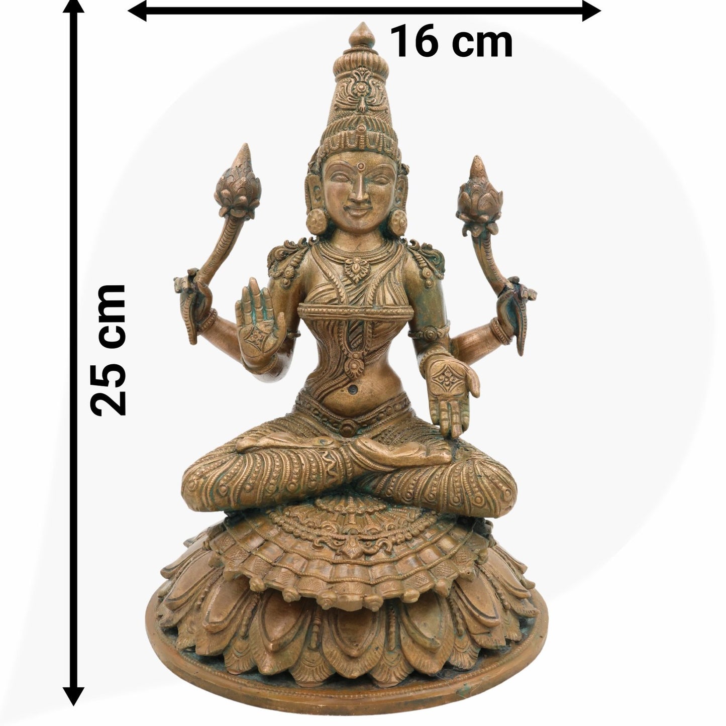 Bronze statue with dimensions