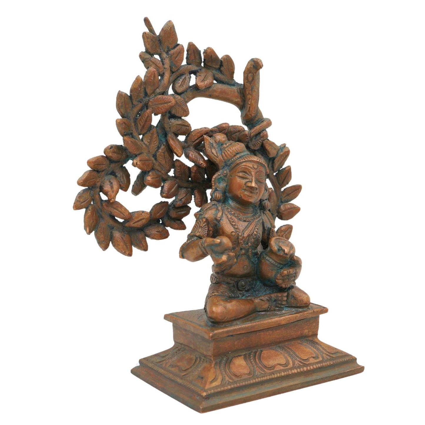 Handmade Panchaloha Krishna with Ladoo Idol – Another Side View
