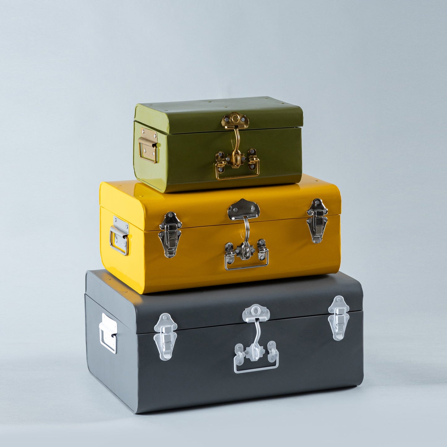 Classy Iron Trunk Boxes - Set of 3