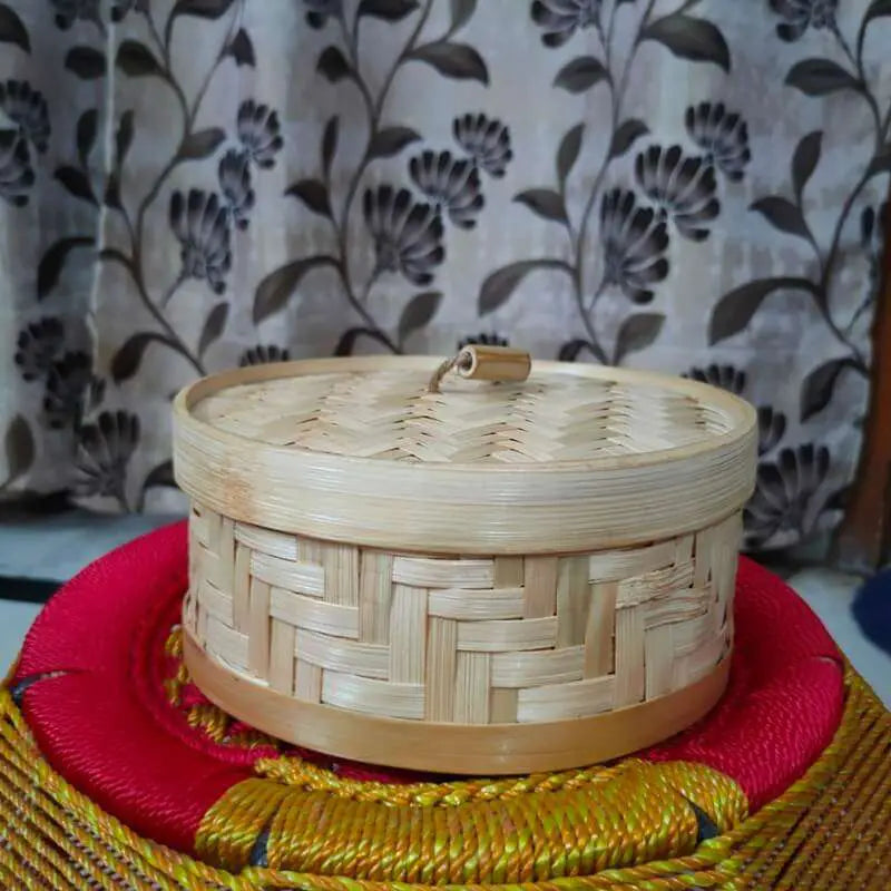 Bamboo Round Storage Box