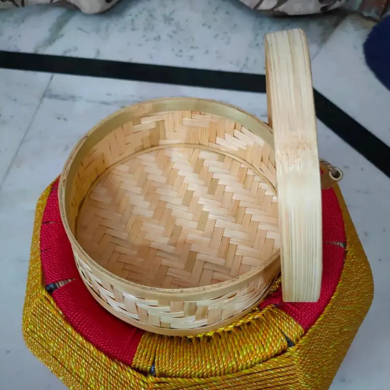 Bamboo Round Storage Box