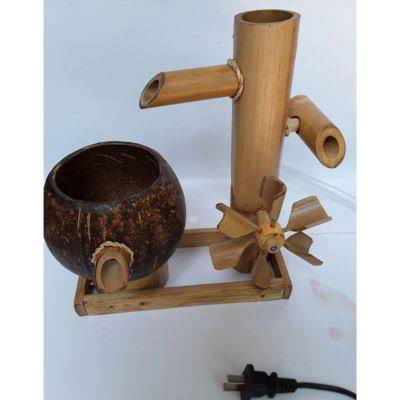 Bamboo Tabletop Water Fountain Turbine style, Mini fountain - ArtyCraftz.com