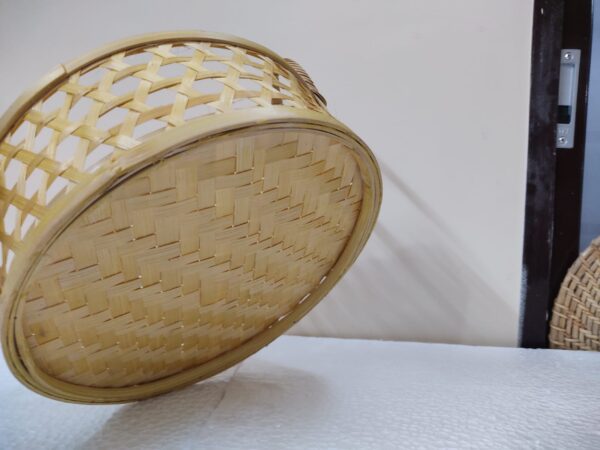 Bamboo Round Tray with Handle