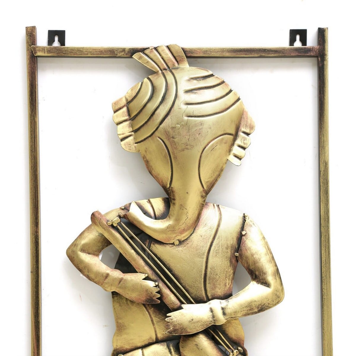 Handcrafted Metal 3 Ganesha Frame Wall Decor