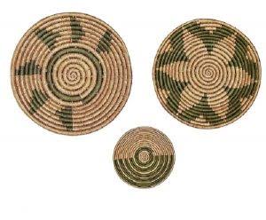 Handcrafted Beige Sabai Grass Wall Plate set of 3