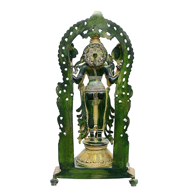 Bhagwan Vishnu with Prabhavali Brass Statue