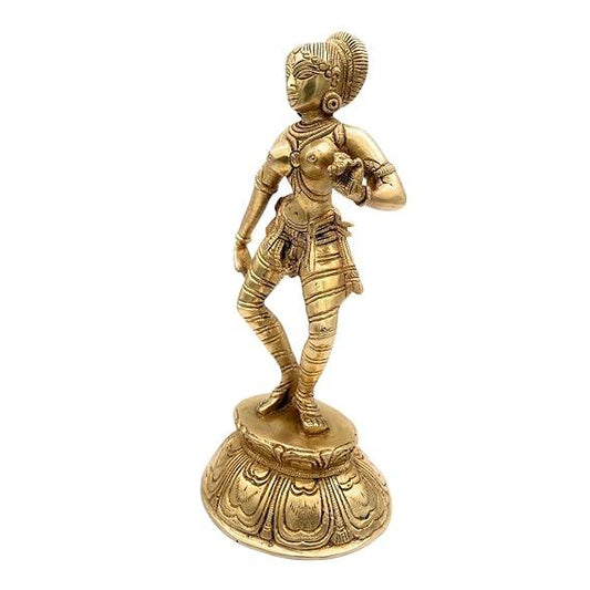 Bhunes Brass Apsara Lady Statue Showpiece - ArtyCraftz.com