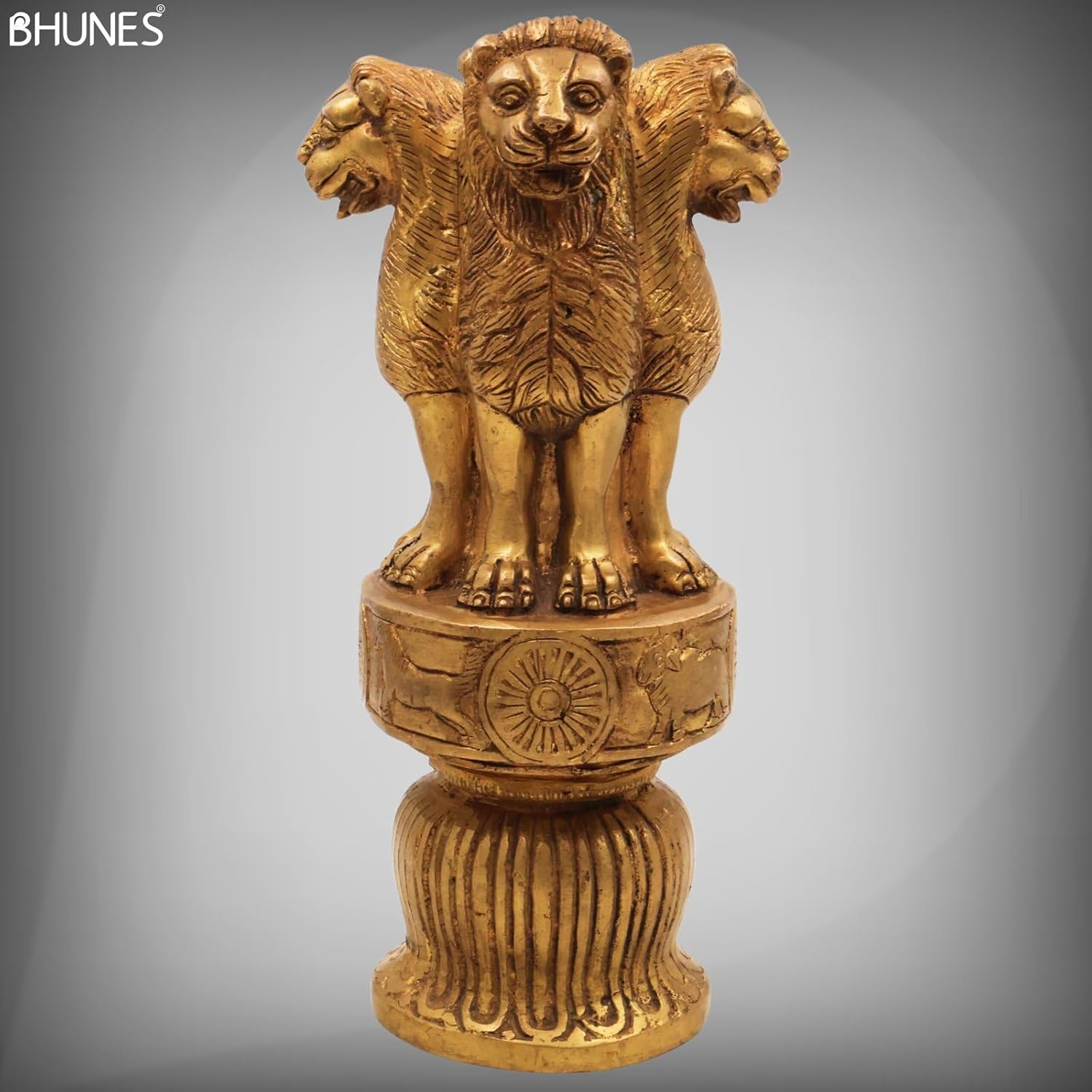 Bhunes Brass Ashoka Pillar-ArtyCraftz.com