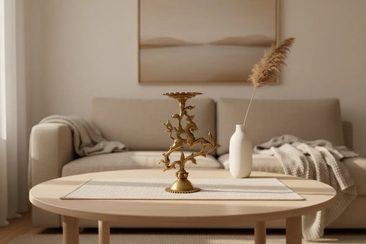Brass Yali Candle Holder - ArtyCraftz.com
