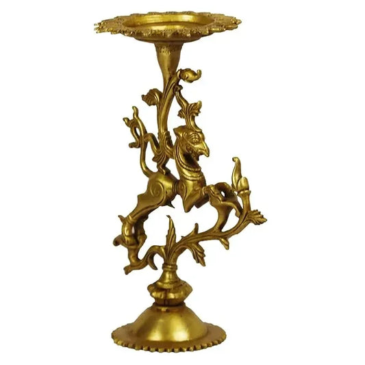 Brass Yali Candle Holder - ArtyCraftz.com