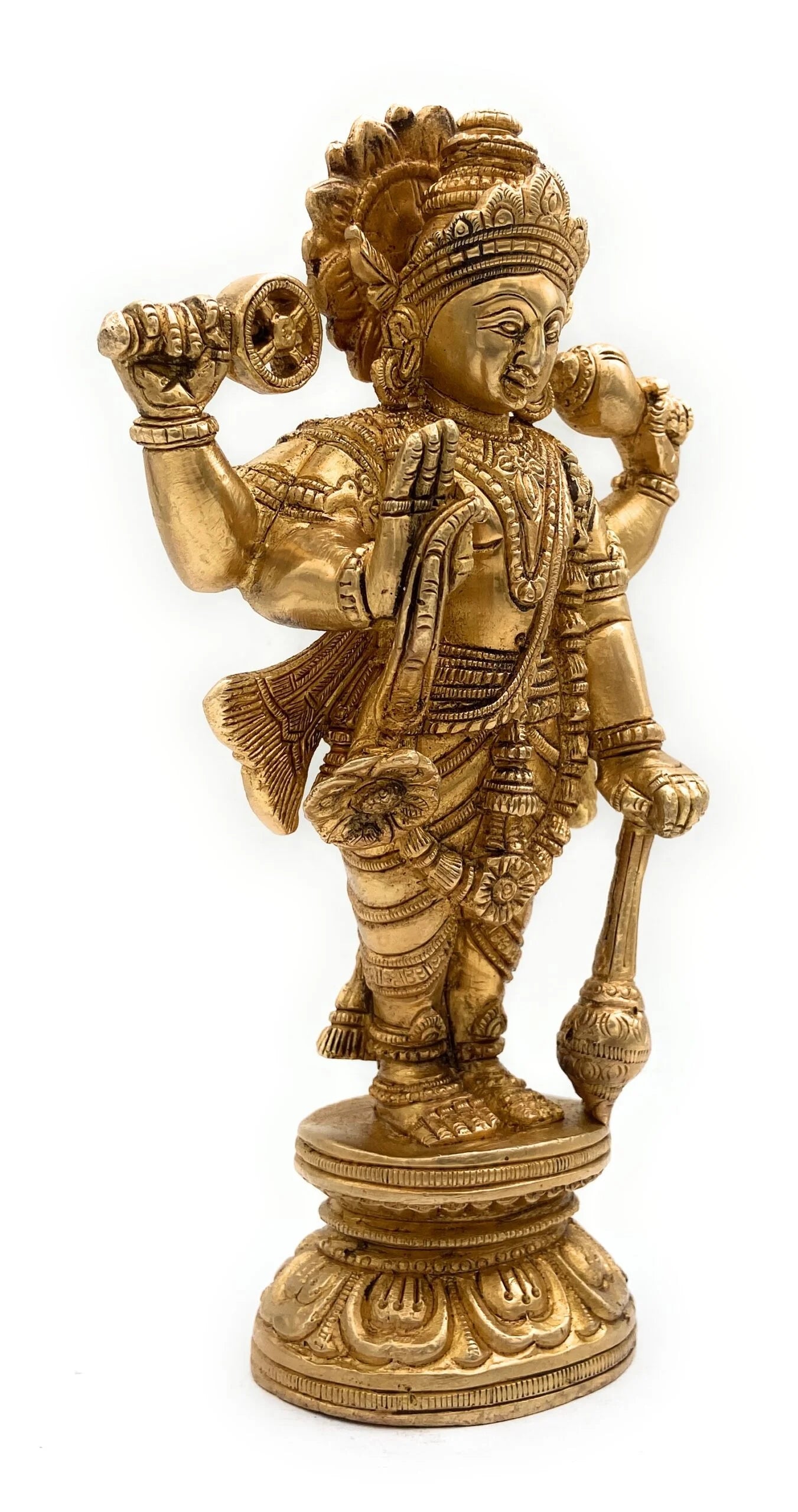 Bhunes Brass Chaturbhuj Vishnu Idol