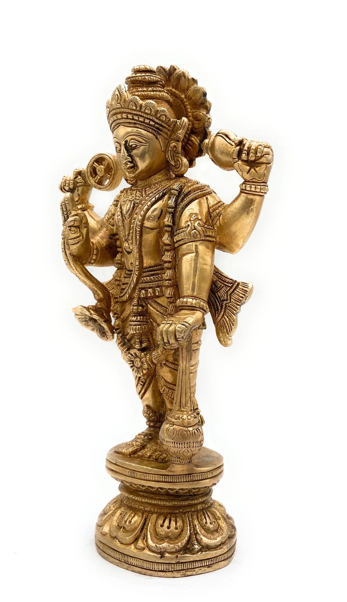 Bhunes Brass Chaturbhuj Vishnu Idol