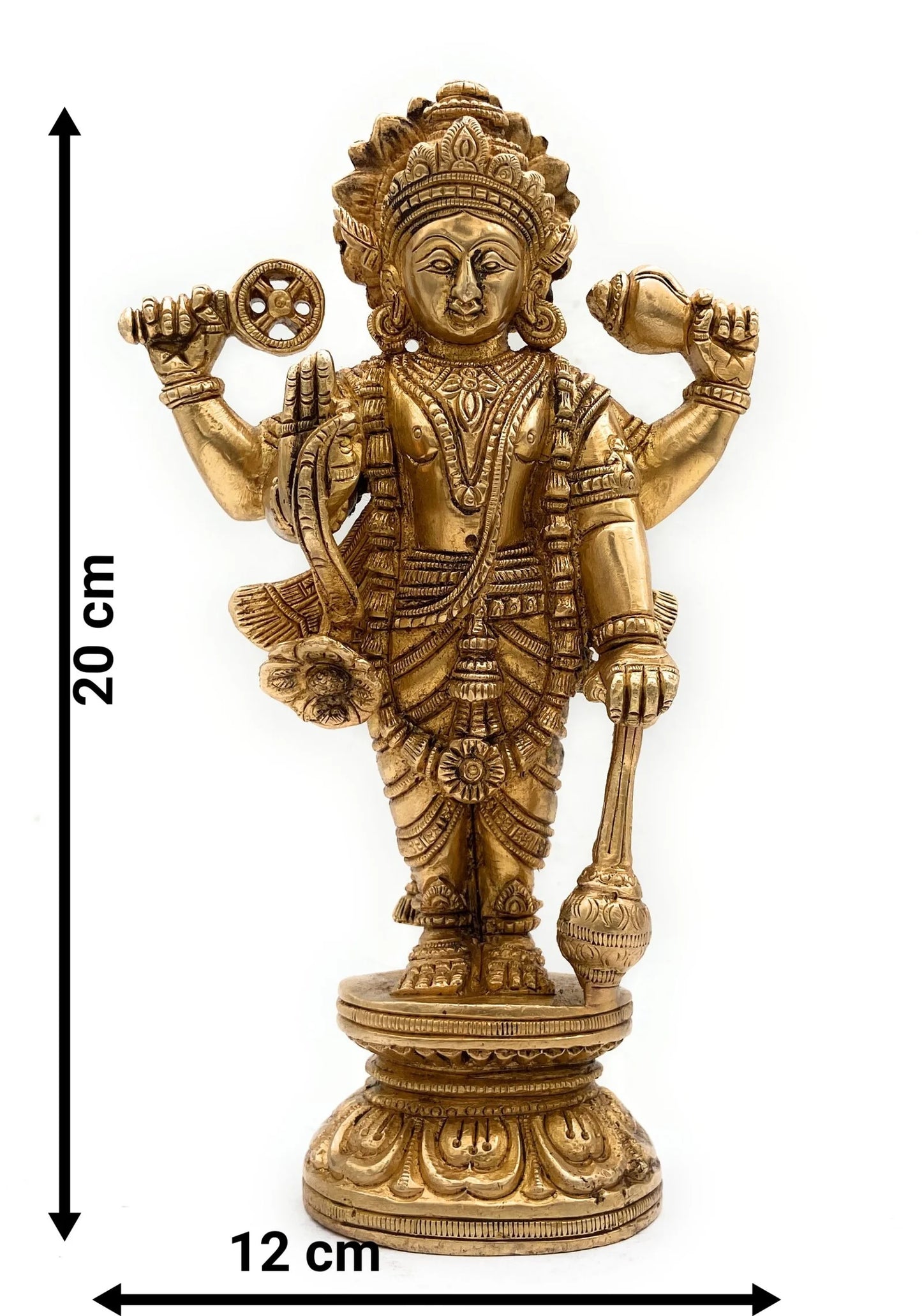 Bhunes Brass Chaturbhuj Vishnu Idol