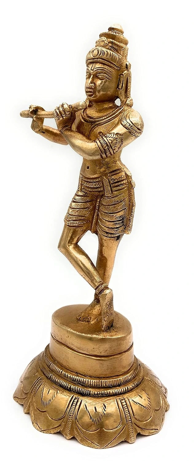 Bhunes Brass Krishna Idol-ArtyCraftz.com