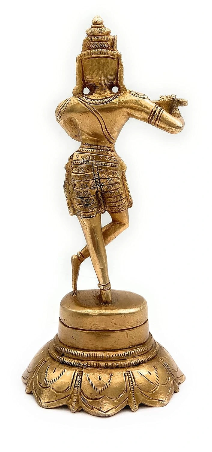 Bhunes Brass Krishna Idol-ArtyCraftz.com