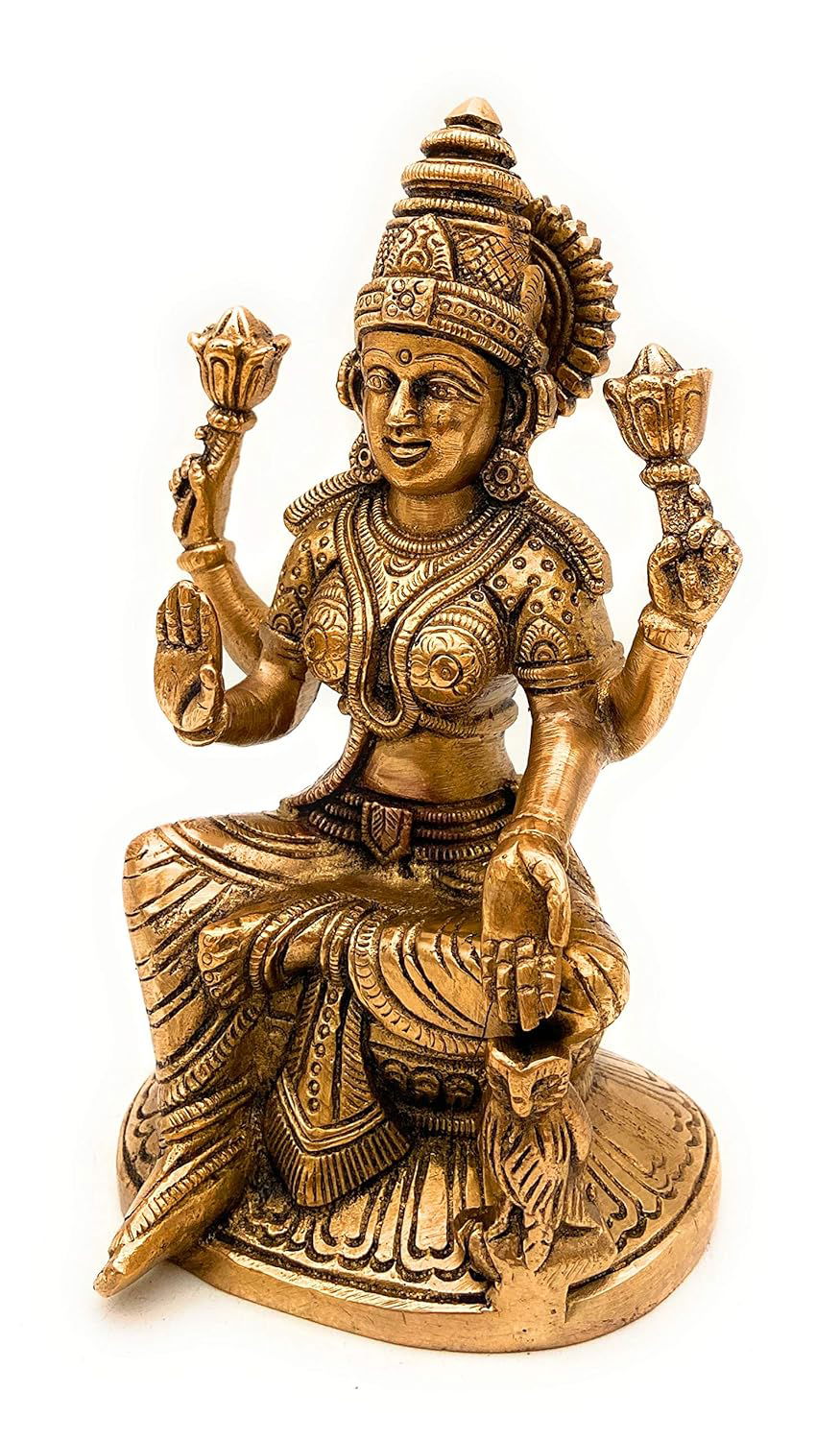 Bhunes Brass Laxmi Idol - ArtyCraftz.com