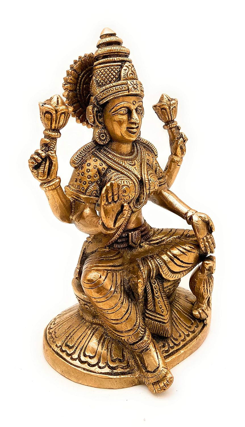 Bhunes Brass Laxmi Idol - ArtyCraftz.com