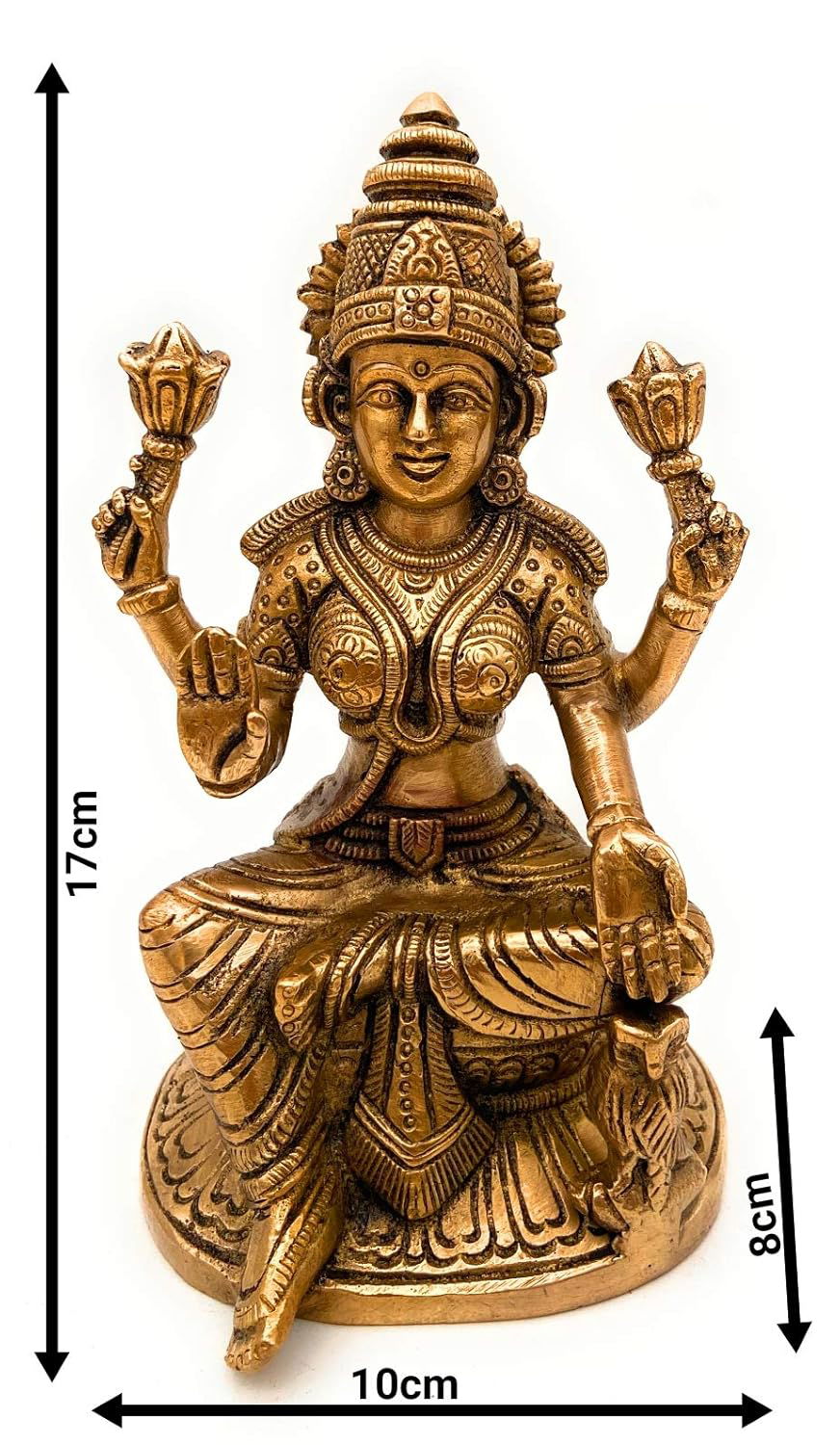 Bhunes Brass Laxmi Idol - ArtyCraftz.com