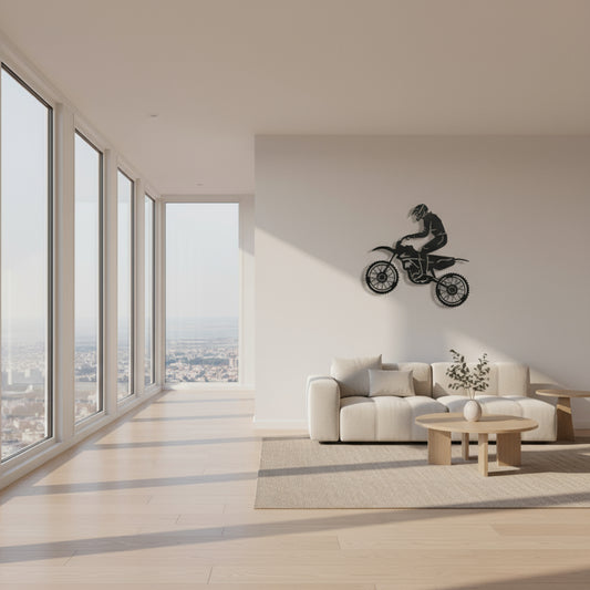 Bike Rider Laser Cut Wall Art-ArtyCraftz.com