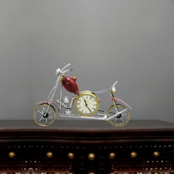 Bike Small Table Clock Anniversary Gift / Festival Gift / Birthday Gift - ArtyCraftz.com