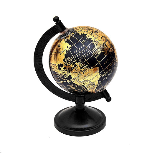 Black Gold Desk Globe Showpiece -ArtyCraftz.com