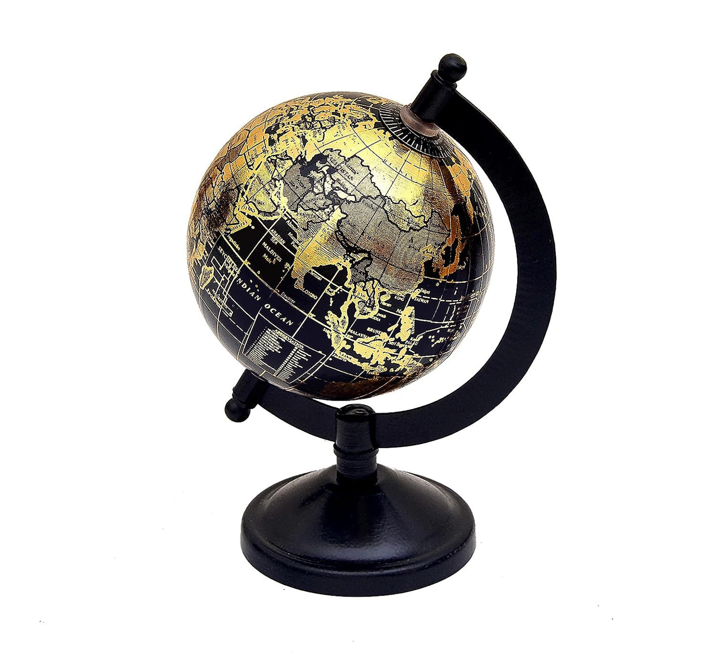 Black Gold Desk Globe Showpiece -ArtyCraftz.com