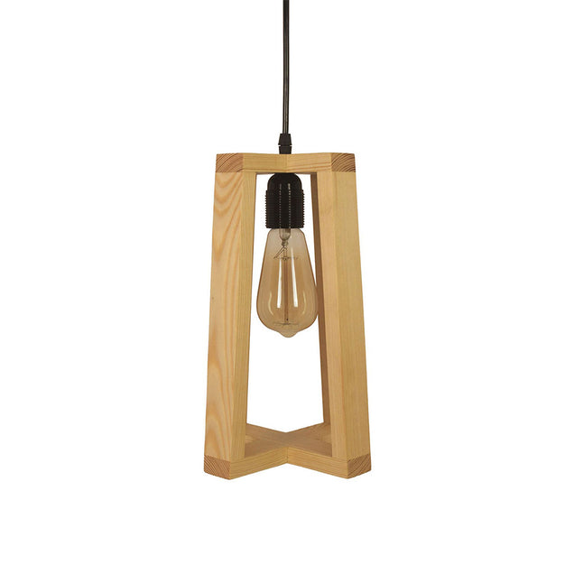 Blender Beige Wooden Single Hanging Lamp