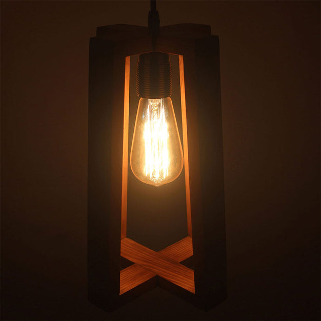 Blender Brown Wooden Single Hanging Lamp-ArtyCraftz.com