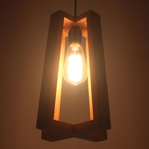 Blender Beige Wooden Single Hanging Lamp
