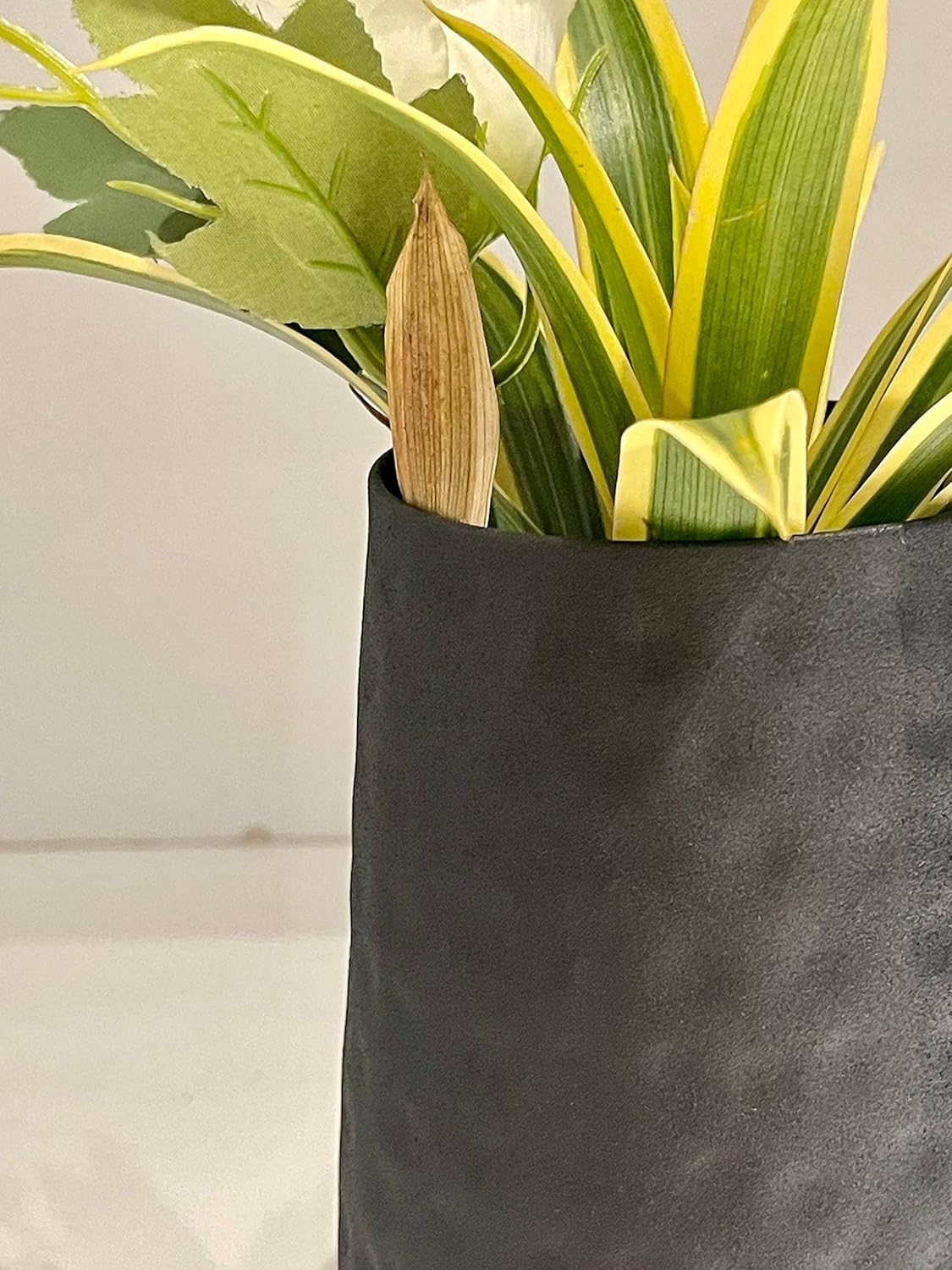 Bold Black Bottle Shaped Hammered Iron Vase-ArtyCraftz.com