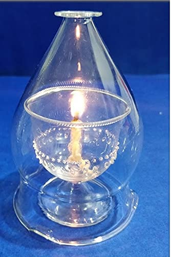 Borosilicate Glass Akhand Diya with Cover