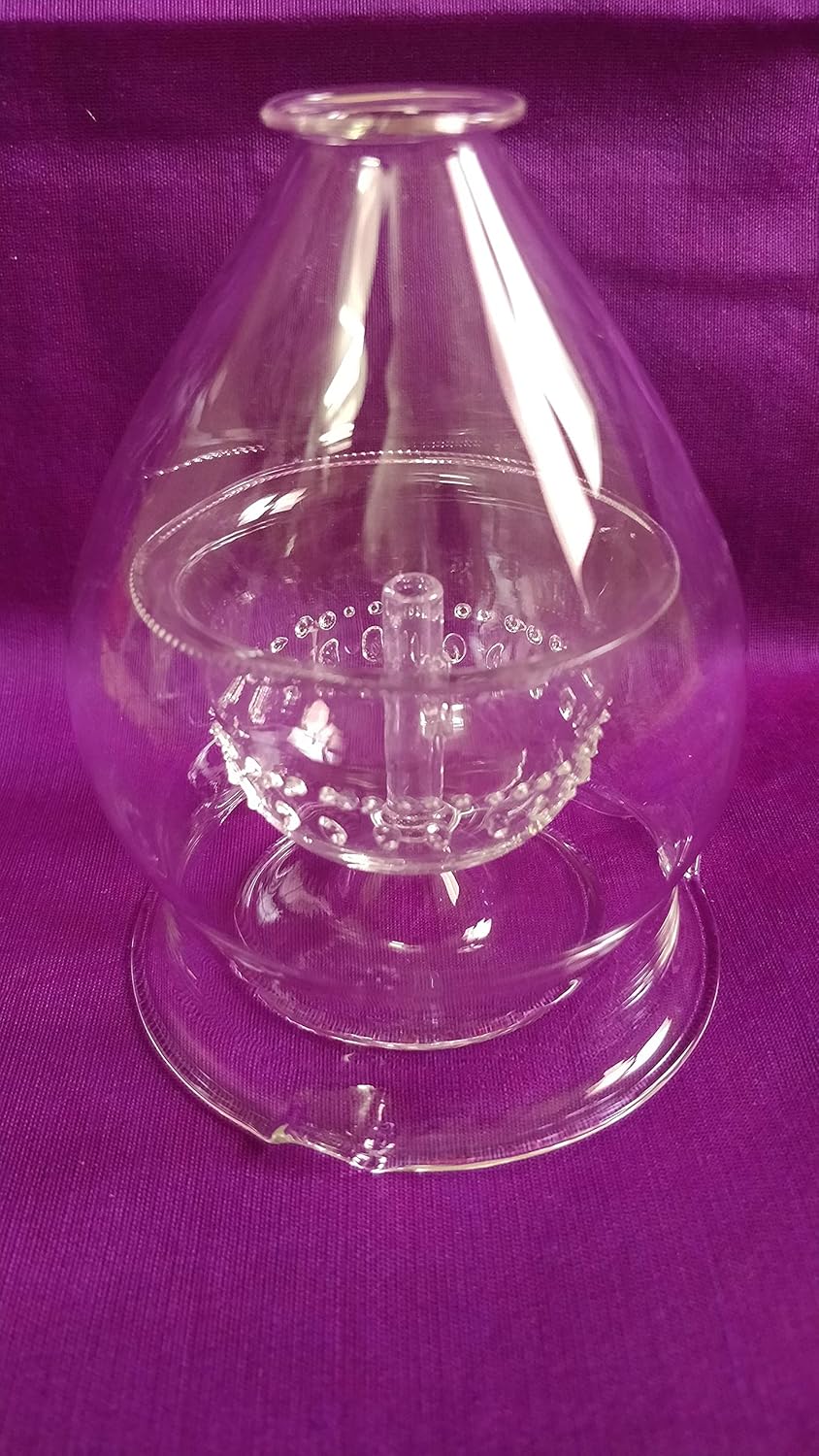 Borosilicate Glass Akhand Diya with Cover