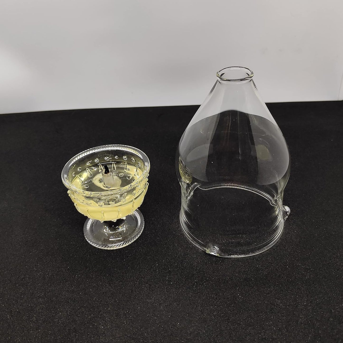 Borosilicate Glass Akhand Diya with Cover