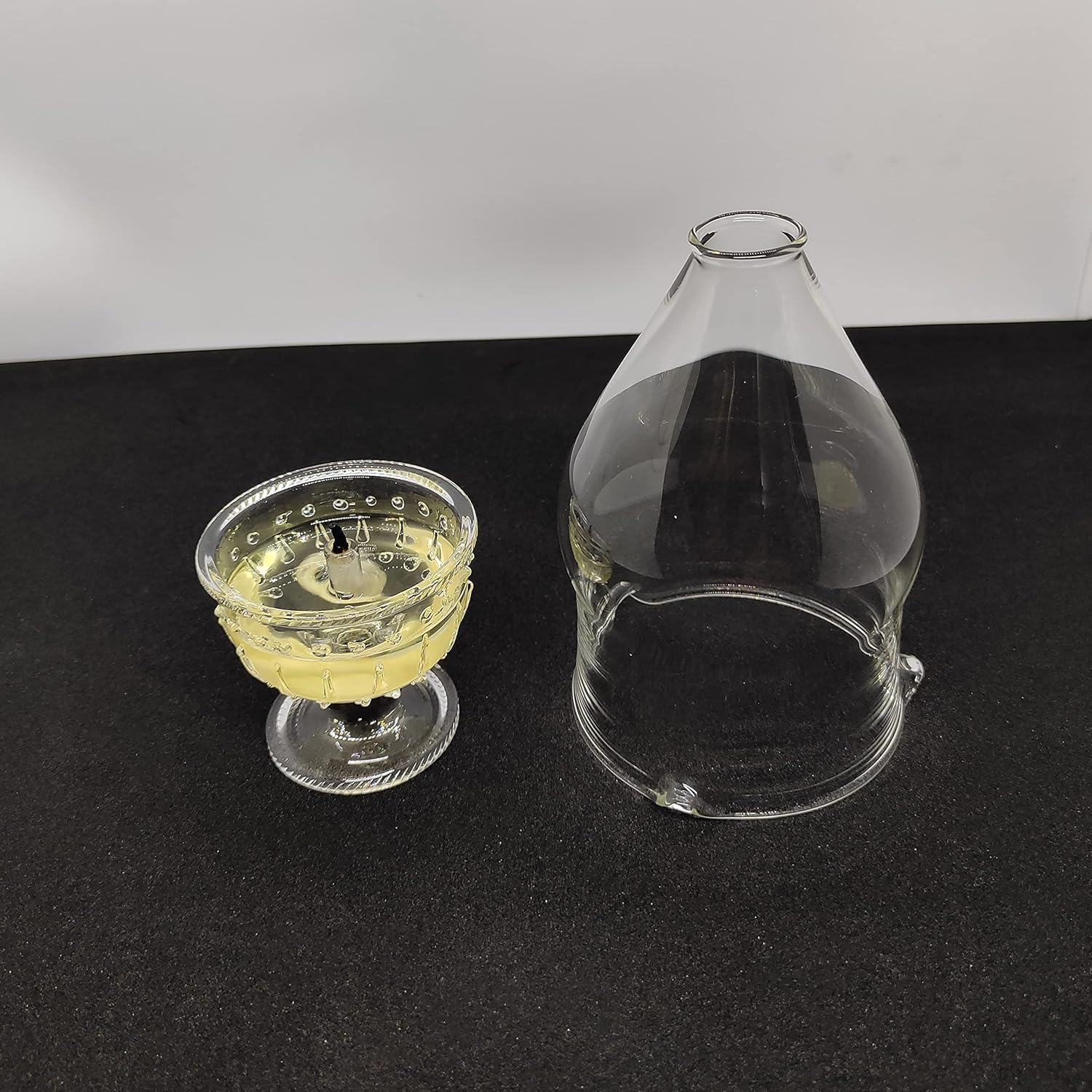 Borosilicate Glass Akhand Diya with Cover