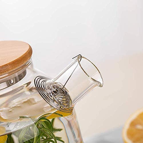 Borosilicate Glass Tea Pot Set with 4 Cups & Wooden Tray-ArtyCraftz.com