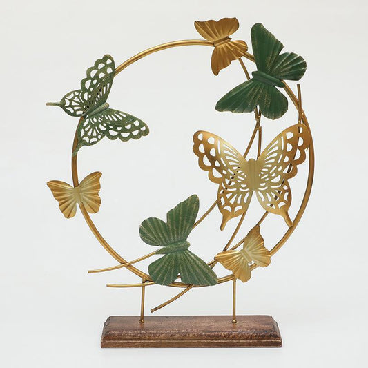 Botanic Mirage Metal & Wood Showpiece