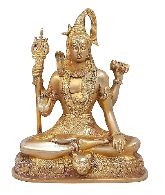 Brass Meditating Shiva Statue