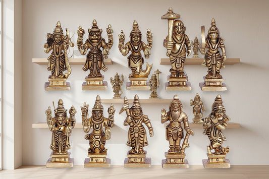 Brass Dashavatar 2.25 Inches Idols-ArtyCraftz.com