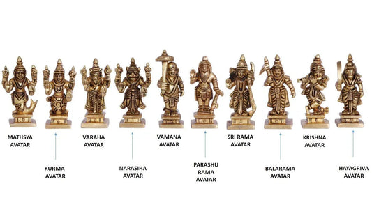 Brass Dashavatar 2.25 Inches Idols-ArtyCraftz.com
