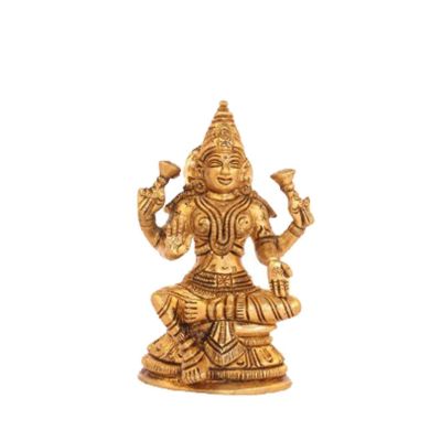 Brass Golden Finish Lakshmi Goddess Small Statue