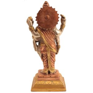 Brass Lord Dhanvantari Hindu God of Medicine Doctor, 8.5 Inches