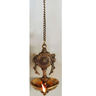 Brass Vishnu Chakra Hanging Diya