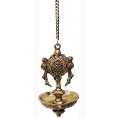 Brass Vishnu Chakra Hanging Diya