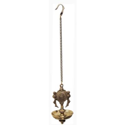 Brass Vishnu Chakra Hanging Diya