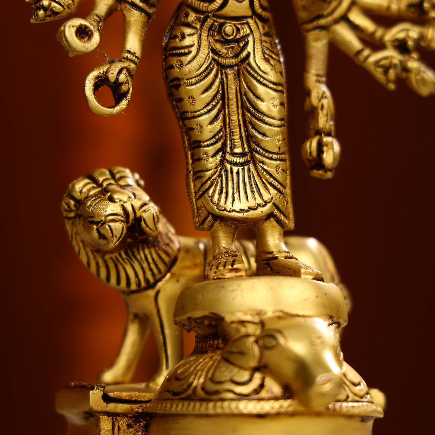 Brass Mahisasur Mardini Durga Idol