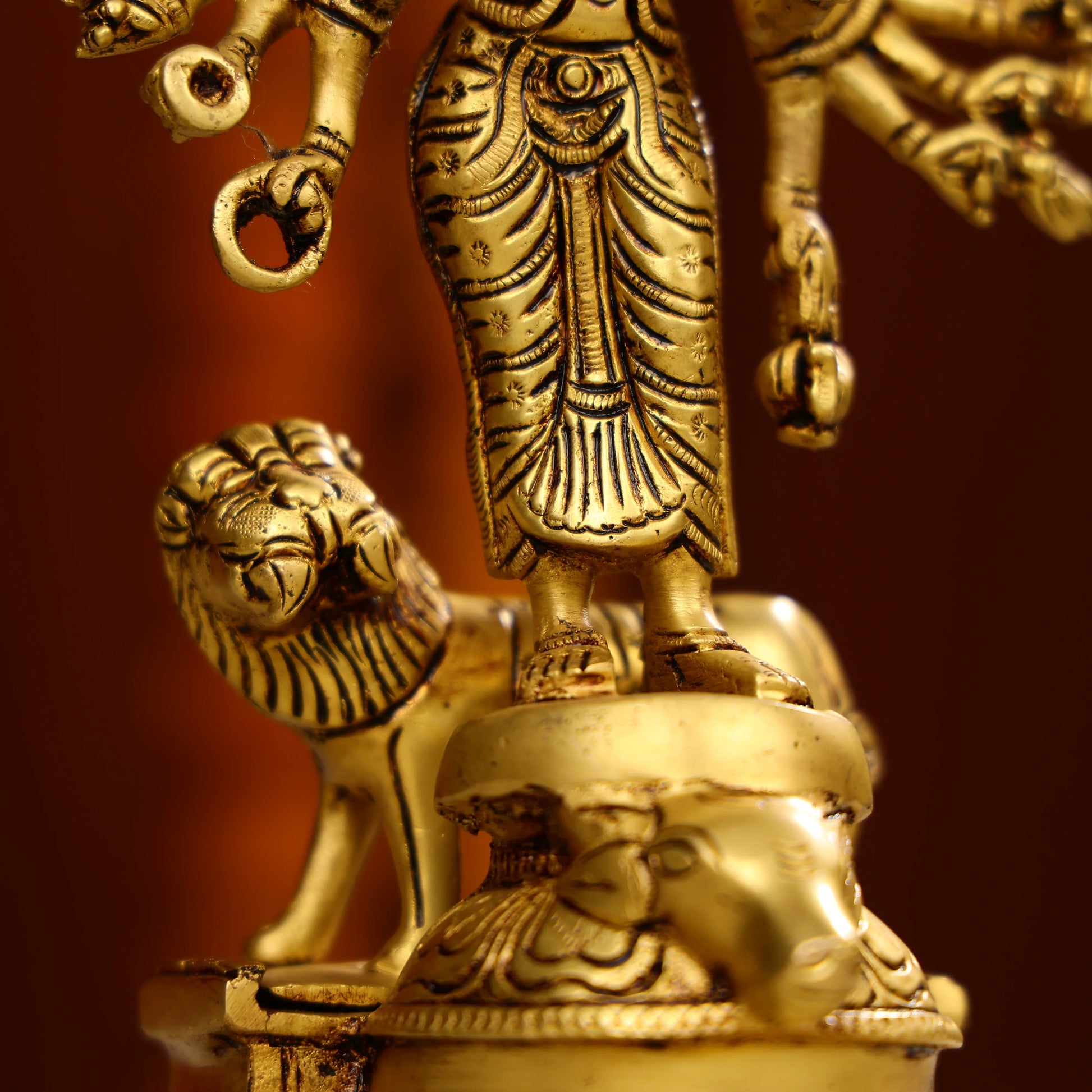 Brass Mahisasur Mardini Durga Idol