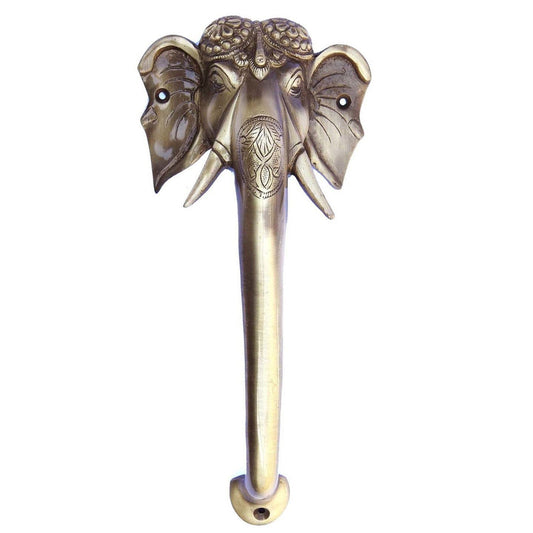 Brass Antique Ganesha Door Pull Handle - ArtyCraftz.com