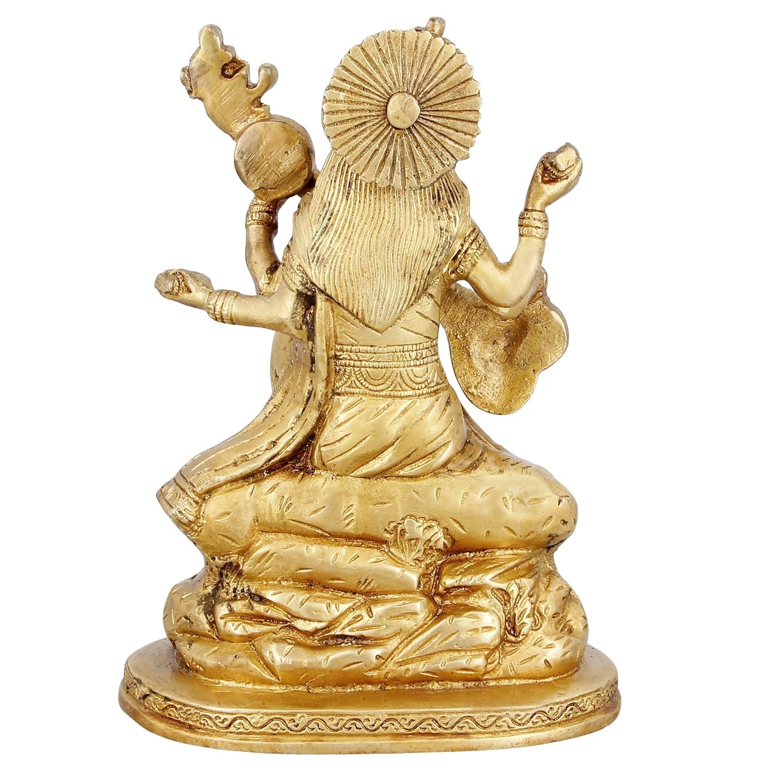 Brass Antique Gold Saraswathi with Veena-ArtyCraftz.com