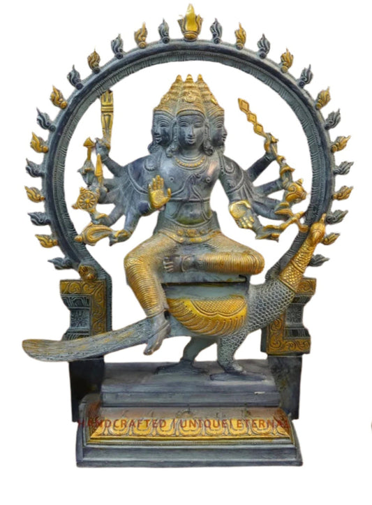 Brass Arumugam Murugan Statue 17.5 Inch-ArtyCraftz.com