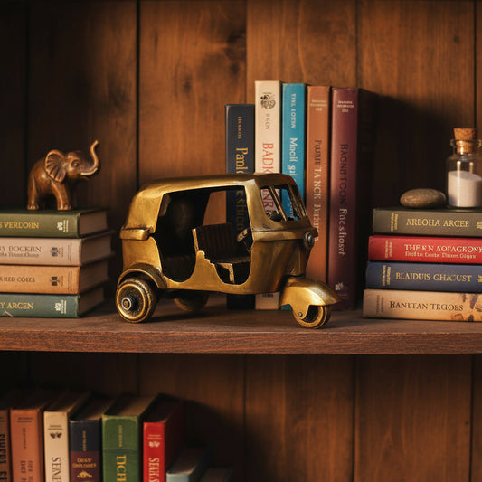 Brass Auto Rickshaw Miniature - Decorative Showpiece-artycraftz.com